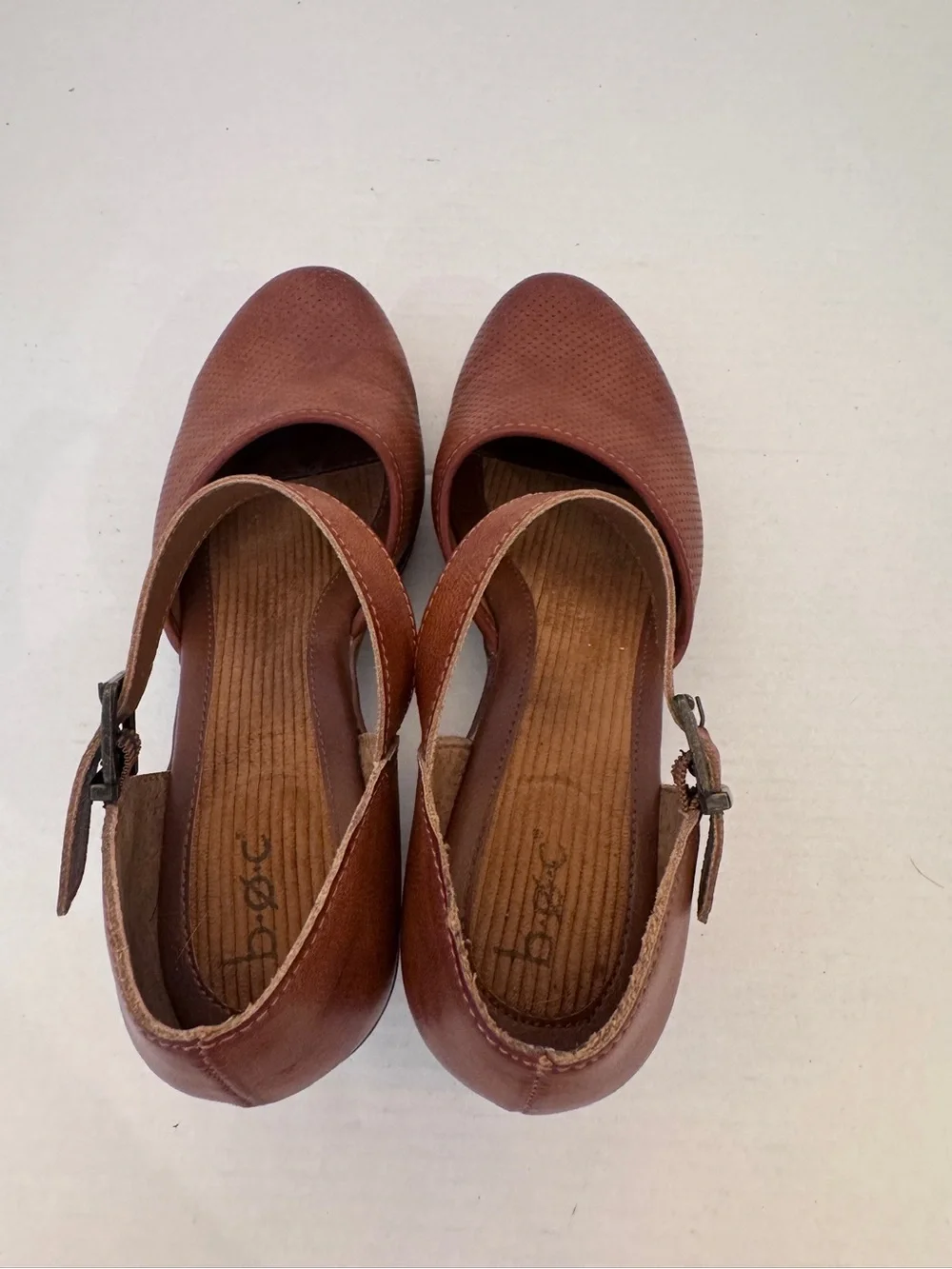 B.O.C Born Gia Womens 9M Brown Closed Toe Comfort Mary Jane Platform Clogs Shoe